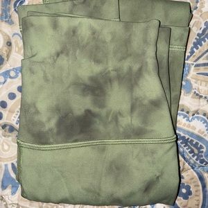 lululemon align 25 diamond dye green